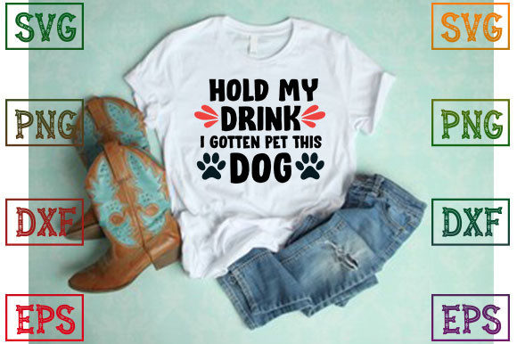 A Dog Typography Design for T-Shirt Graphics and Branding