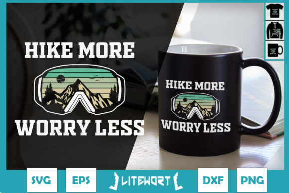A Real Brand Designer's Take on Hike More Worry Less Funny Hiking Graphics