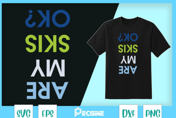 A Ski-Themed Graphic Perfect for T-Shirt Designs