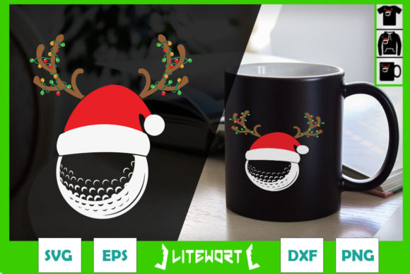 Crafting Festive Graphics: The Golf Reindeer Santa Holiday Design