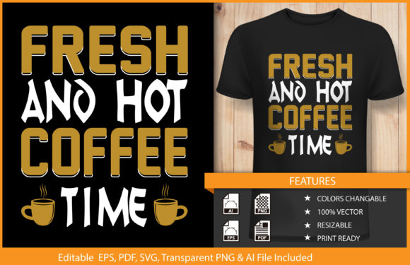 Crafting With Fresh and Hot Coffee Time Graphics