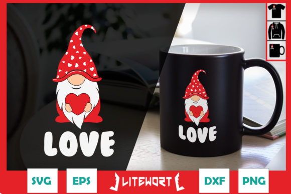 Cute Gnomes Valentine Couple Matching Graphics for Crafts