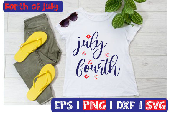 July Fourth Typography for Craft Projects and Shirt Graphics