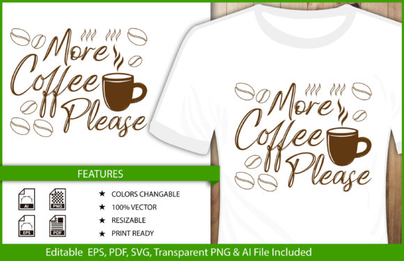 More Coffee Please: A Graphics Asset for Casual Branding