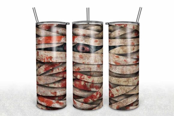 Mummy Wrap Fabric Graphics for Tumbler Wraps & Printable Designs