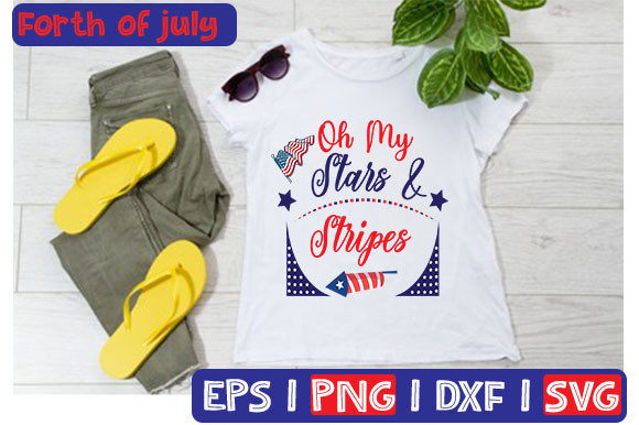 Oh My Stars Stripes Graphics for Patriotic T-Shirt Designs