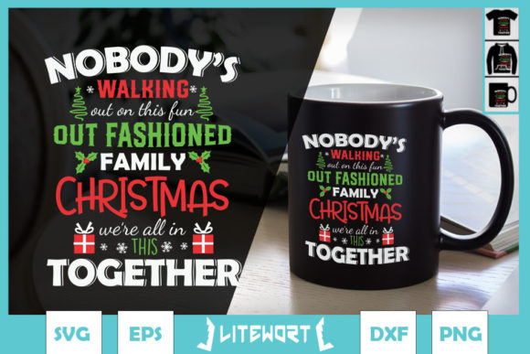 Old Family Christmas Graphics for Craft & Editorial Use