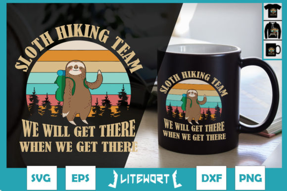 Sloth Hiking Graphics for Crafty Brand Narratives