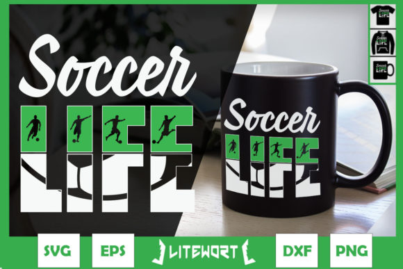 Soccer Life Silhouette: A Graphic Asset for Dynamic Content